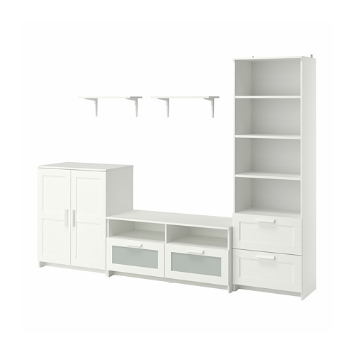 BRIMNES/BURHULT - TV storage combination, white | IKEA Taiwan Online - PE796943_S4
