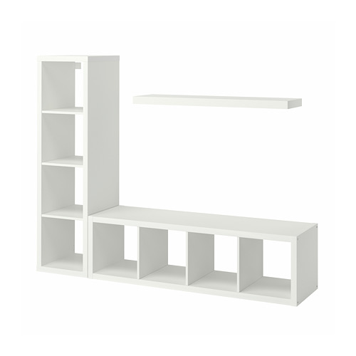 LACK/KALLAX - 收納組合附層板, 白色 | IKEA 線上購物 - PE796947_S4