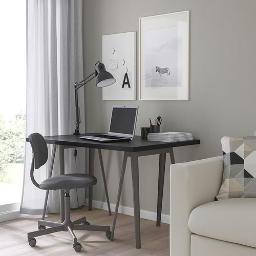 MÅLVAKT/NÄRSPEL - desk, black/dark grey | IKEA Taiwan Online - PE841759_S4