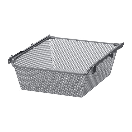 KOMPLEMENT - mesh basket with pull-out rail, dark grey, 50x58 cm | IKEA Taiwan Online - PE702082_S4