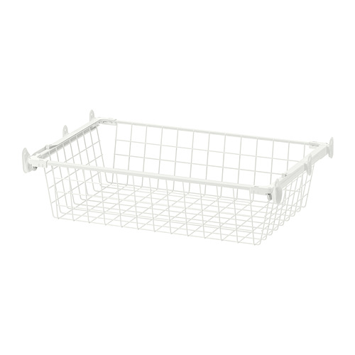 HJÄLPA - wire basket with pull-out rail, white | IKEA Taiwan Online - PE702089_S4