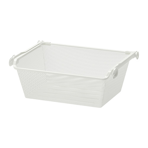 KOMPLEMENT - mesh basket with pull-out rail, white, 50x35 cm | IKEA Taiwan Online - PE702085_S4