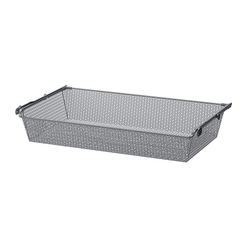 KOMPLEMENT - metal basket with pull-out rail, dark grey, 100x58 cm | IKEA Taiwan Online - PE702090_S4