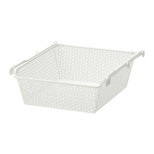 KOMPLEMENT - metal basket with pull-out rail, white, 50x58 cm | IKEA Taiwan Online - PE702097_S4