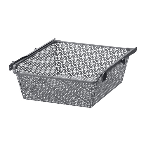 KOMPLEMENT - metal basket with pull-out rail, dark grey | IKEA Taiwan Online - PE702099_S4