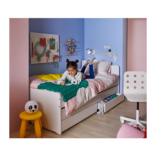 SLÄKT - 床框附活動子床/儲物空間, 白色 | IKEA 線上購物 - PH157111_S4