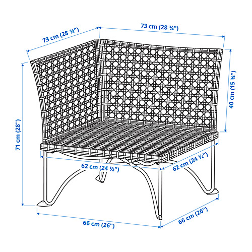 JUTHOLMEN 戶外轉角休閒椅