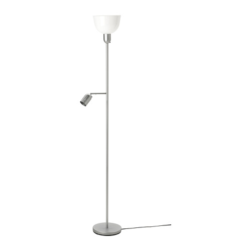 HEKTOGRAM - floor uplighter/reading lamp, silver-colour/white | IKEA Taiwan Online - PE797040_S4