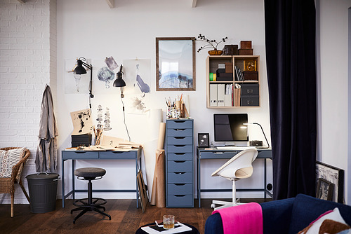 ALEX - desk, grey-turquoise | IKEA Taiwan Online - PH177767_S4