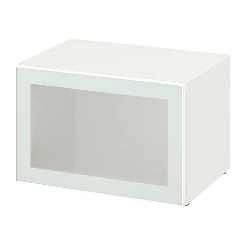 BESTÅ - 層架組附玻璃門板, 白色 Glassvik/白色/淺綠色 霧面玻璃, 60x42x38 公分 | IKEA 線上購物 - PE881598_S4