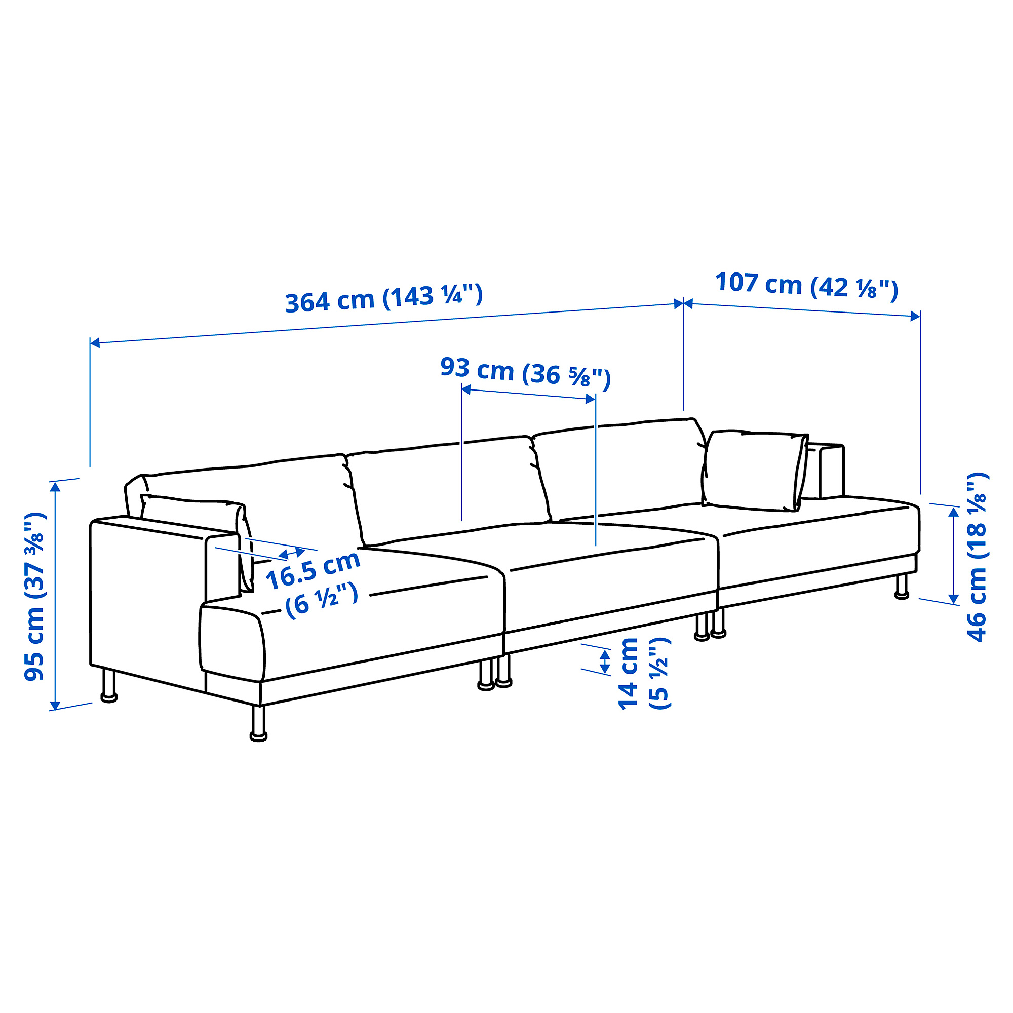 UPPÅKRA 4.5人座沙發