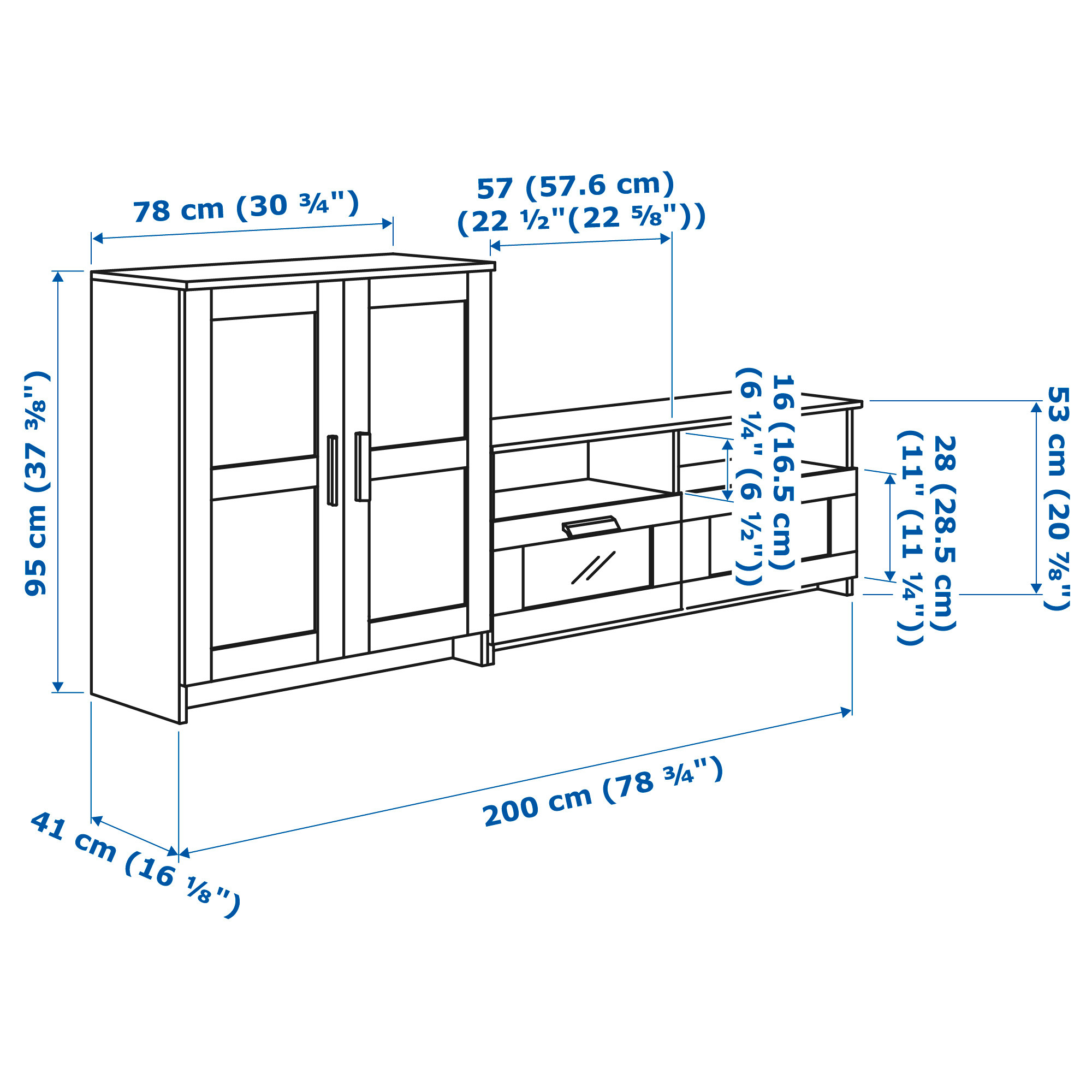 BRIMNES TV storage combination