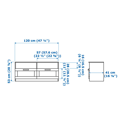 BRIMNES/BURHULT - TV storage combination, white | IKEA Taiwan Online - PE654791_S4