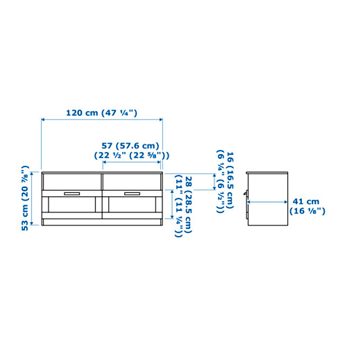 BRIMNES/BURHULT TV storage combination