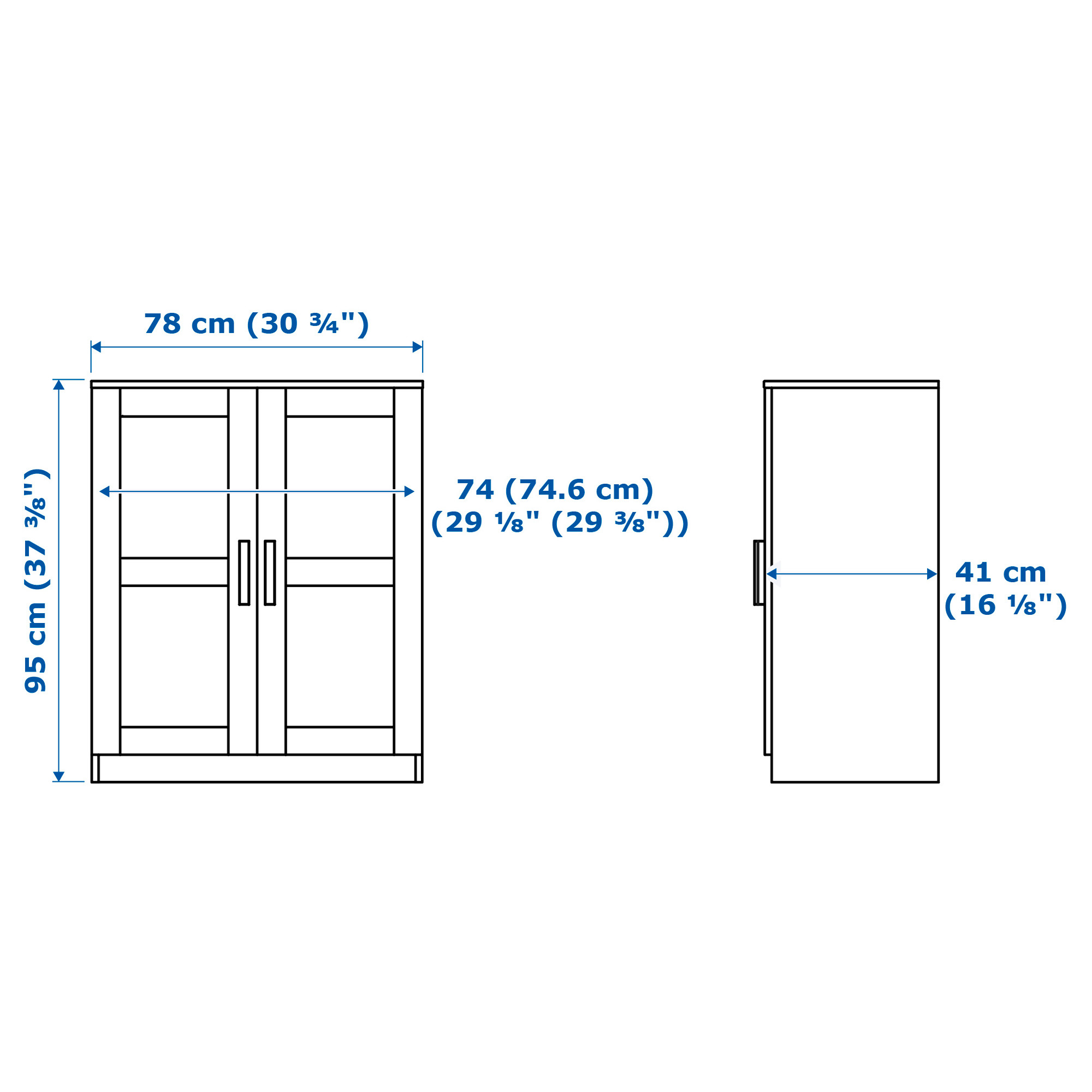 BRIMNES cabinet with doors