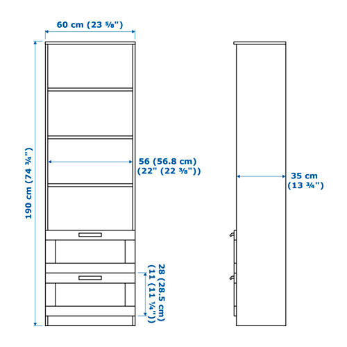 BRIMNES/BURHULT - TV storage combination, white | IKEA Taiwan Online - PE654800_S4