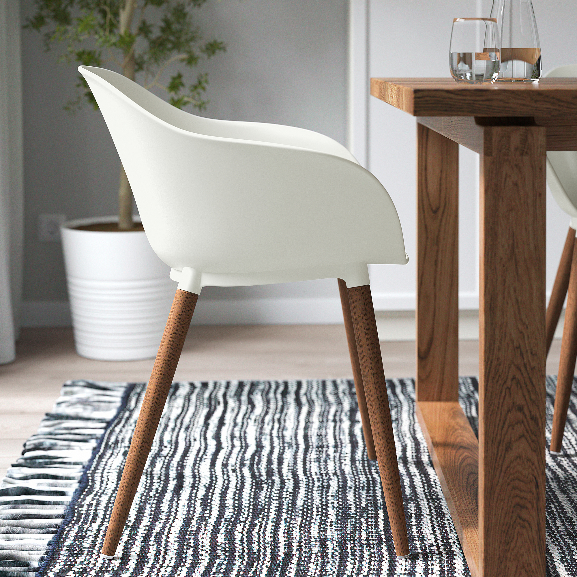 GRÖNSTA chair with armrests, in/outdoor