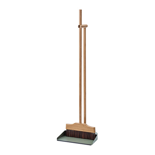VINDSIKT - dustpan/broom, bamboo/grey-green | IKEA Taiwan Online - PE987267_S4