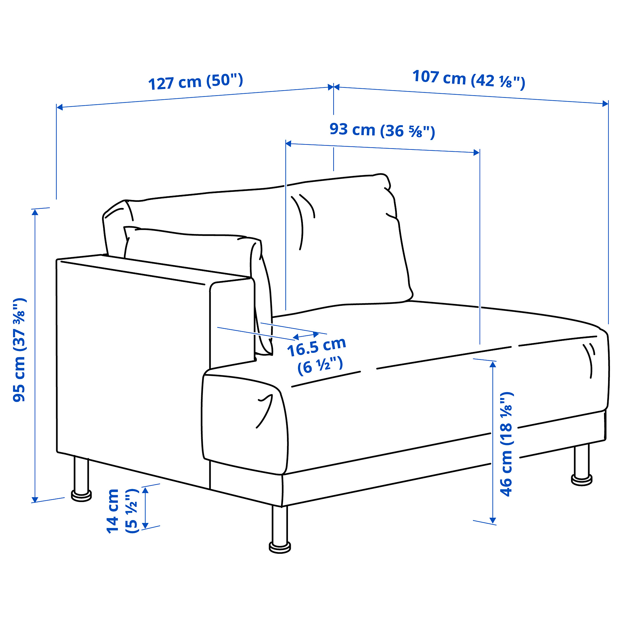 UPPÅKRA 1.5-seat module