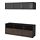 BESTÅ - TV storage combination/glass doors, black-brown/Selsviken high-gloss/brown clear glass | IKEA Taiwan Online - PE702242_S1