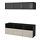 BESTÅ - TV storage combination/glass doors, black-brown/Selsviken high-gloss/beige clear glass | IKEA Taiwan Online - PE702250_S1