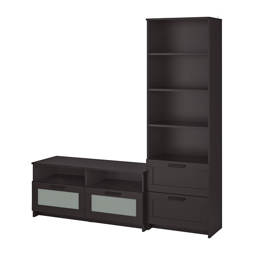 BRIMNES - TV storage combination, black, 180x41x190 cm | IKEA Taiwan Online - PE702273_S4