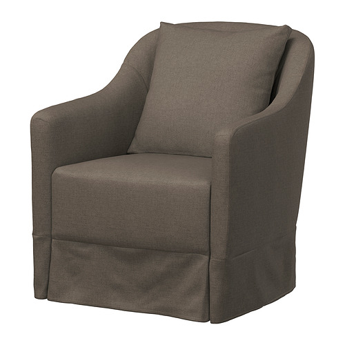 NORDKROKEN - rocking and swivel armchair, Gransel grey-brown | IKEA Taiwan Online - E1018996_S4