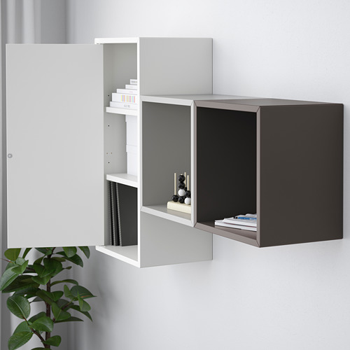 EKET - 上牆式收納櫃組合, 白色/深灰色/淺灰色 | IKEA 線上購物 - PE617864_S4