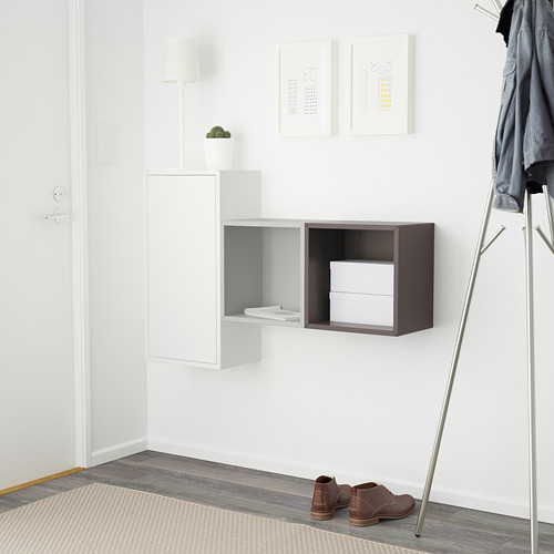 EKET - 上牆式收納櫃組合, 白色/深灰色/淺灰色 | IKEA 線上購物 - PE617875_S4