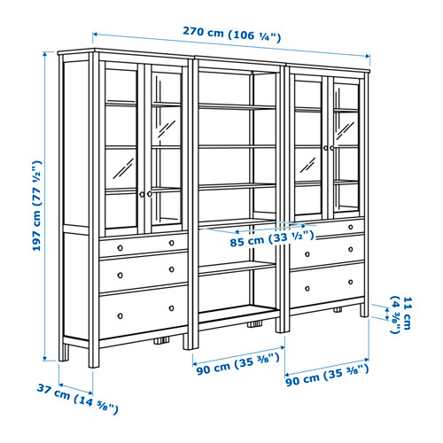 HEMNES 收納組合附門/抽屜