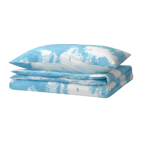 ÄNGSVITVINGE duvet cover and pillowcase