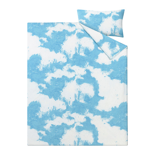 ÄNGSVITVINGE duvet cover and pillowcase