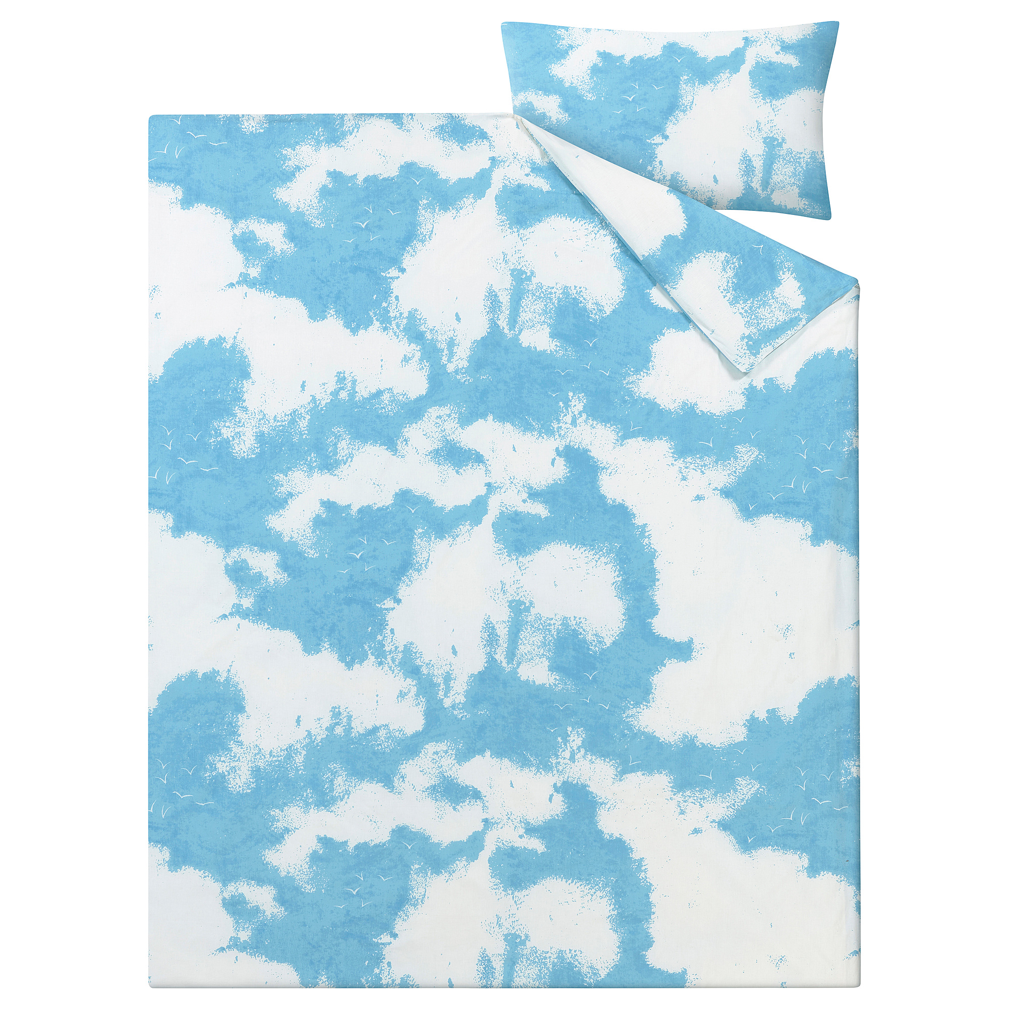 ÄNGSVITVINGE duvet cover and pillowcase