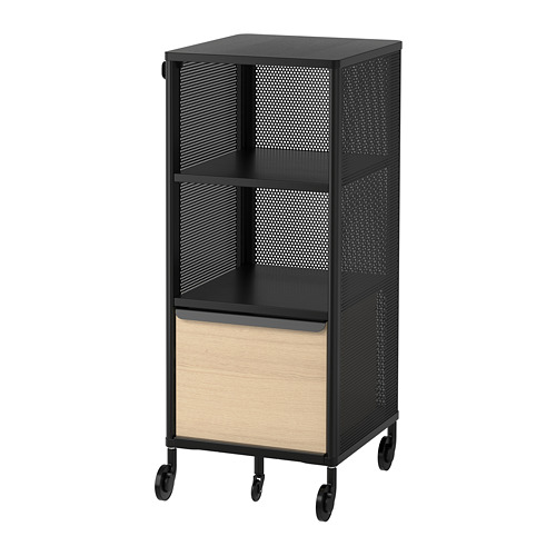 BEKANT - 收納櫃附輪腳, 網狀 黑色 | IKEA 線上購物 - PE702503_S4
