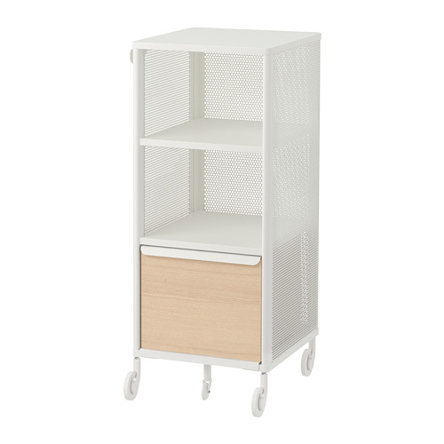 BEKANT - 收納櫃附輪腳, 網狀 白色 | IKEA 線上購物 - PE702502_S4