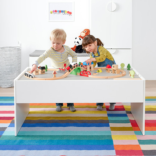 DUNDRA - activity table with storage, white/grey | IKEA Taiwan Online - PE783370_S4