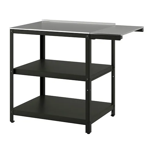 GRILLSKÄR - 廚房中島連邊桌, 不鏽鋼/戶外用, 93/116x61 公分 | IKEA 線上購物 - PE881791_S4