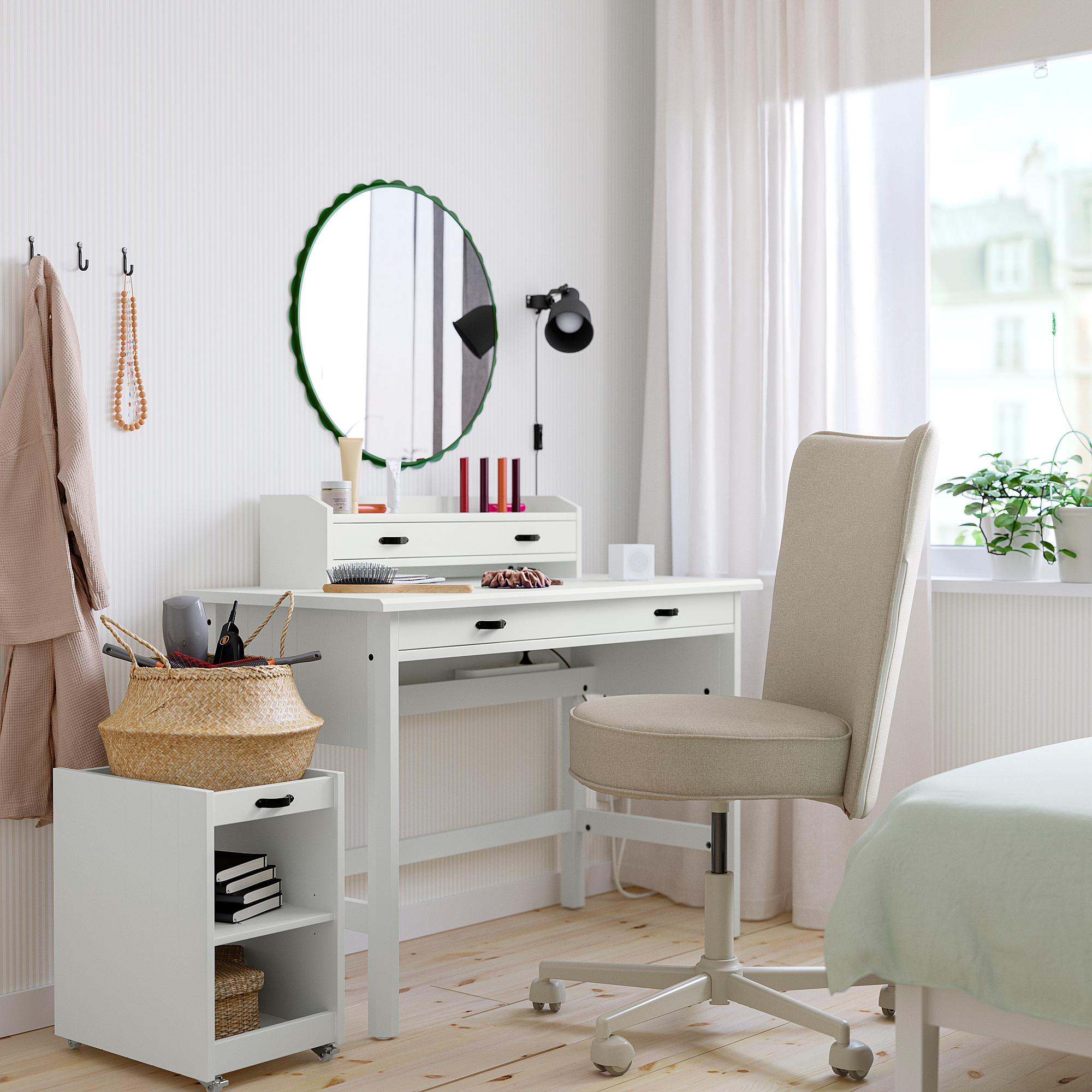 BRYTNING desk with add-on unit