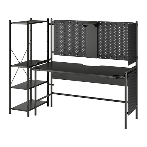 FRÖSKELÅS - 電競桌，附收納功能/黑色 | IKEA 線上購物 - E1019163_S4