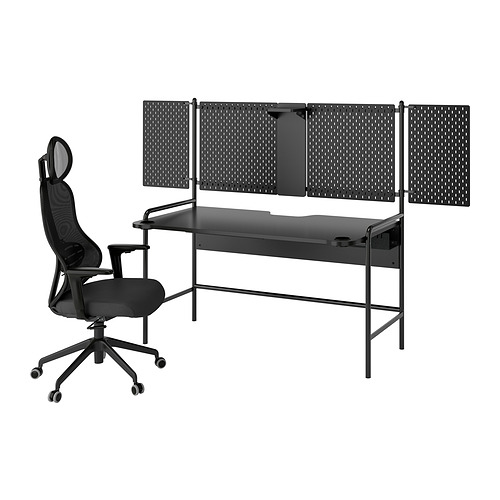 FRÖSKELÅS/UTKLASSNING - 電競桌/椅，黑色/碳黑色 | IKEA 線上購物 - E1019164_S4