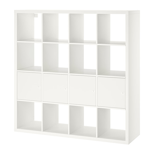 KALLAX shelving unit with 4 inserts