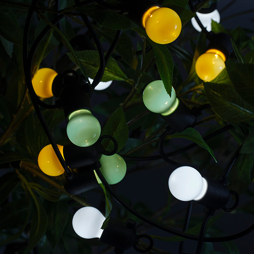 SOLVINDEN LED lighting chain with 12 bulbs