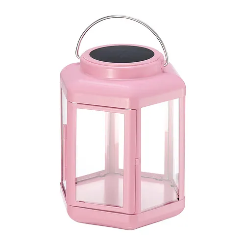SOLVINDEN - LED太陽能桌燈, 提燈/粉紅色, 17 公分 | IKEA 線上購物 - PE949894_S4