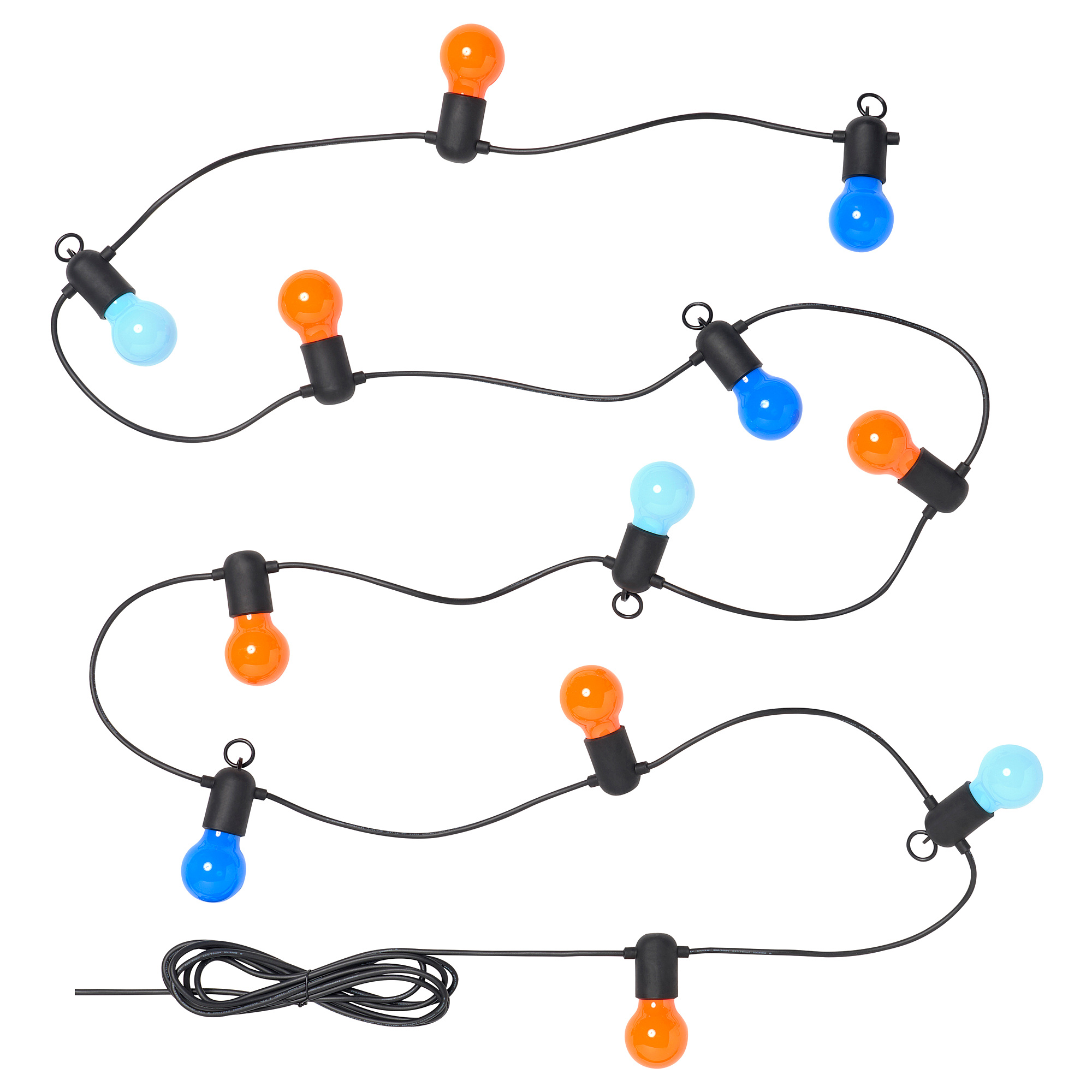 SOLVINDEN LED lighting chain with 12 bulbs