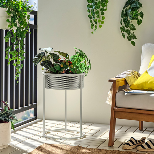 BLÅKRÅKA - 盆栽架，室內/戶外用/淺灰米色，54 公分 | IKEA 線上購物 - E1019225_S4