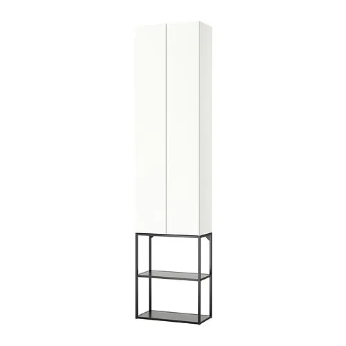 ENHET - 收納組合，碳黑色/白色，60x32x255 公分 | IKEA 線上購物 - PE921256_S4
