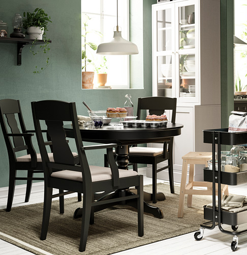 INGATORP - 延伸圓桌, 黑色 | IKEA 線上購物 - PE743395_S4