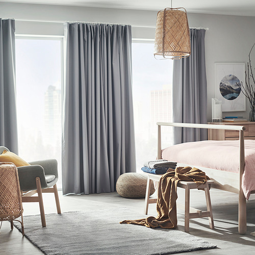 BENGTA - 遮光窗簾 1件裝, 淺灰色 | IKEA 線上購物 - PE842276_S4