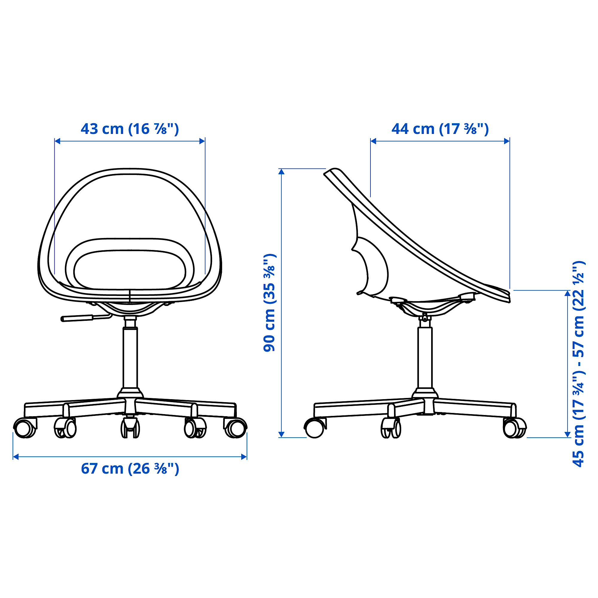 ELDBERGET/MALSKÄR swivel chair with pad