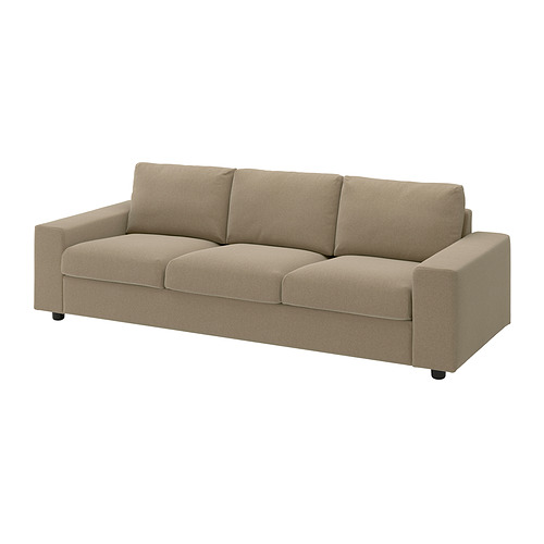VIMLE - 3-seat sofa, with wide armrests/Johanneshov brown-beige | IKEA Taiwan Online - E1019295_S4